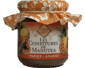 Confiture Papaye et Ananas de Moorea Manutea